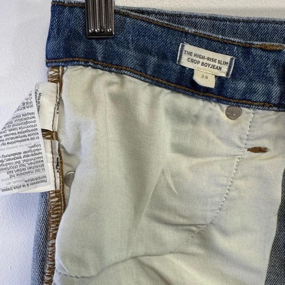 MADEWELL Do Well The High-Rise Slim Boyjean in Lavern Wash Size 26